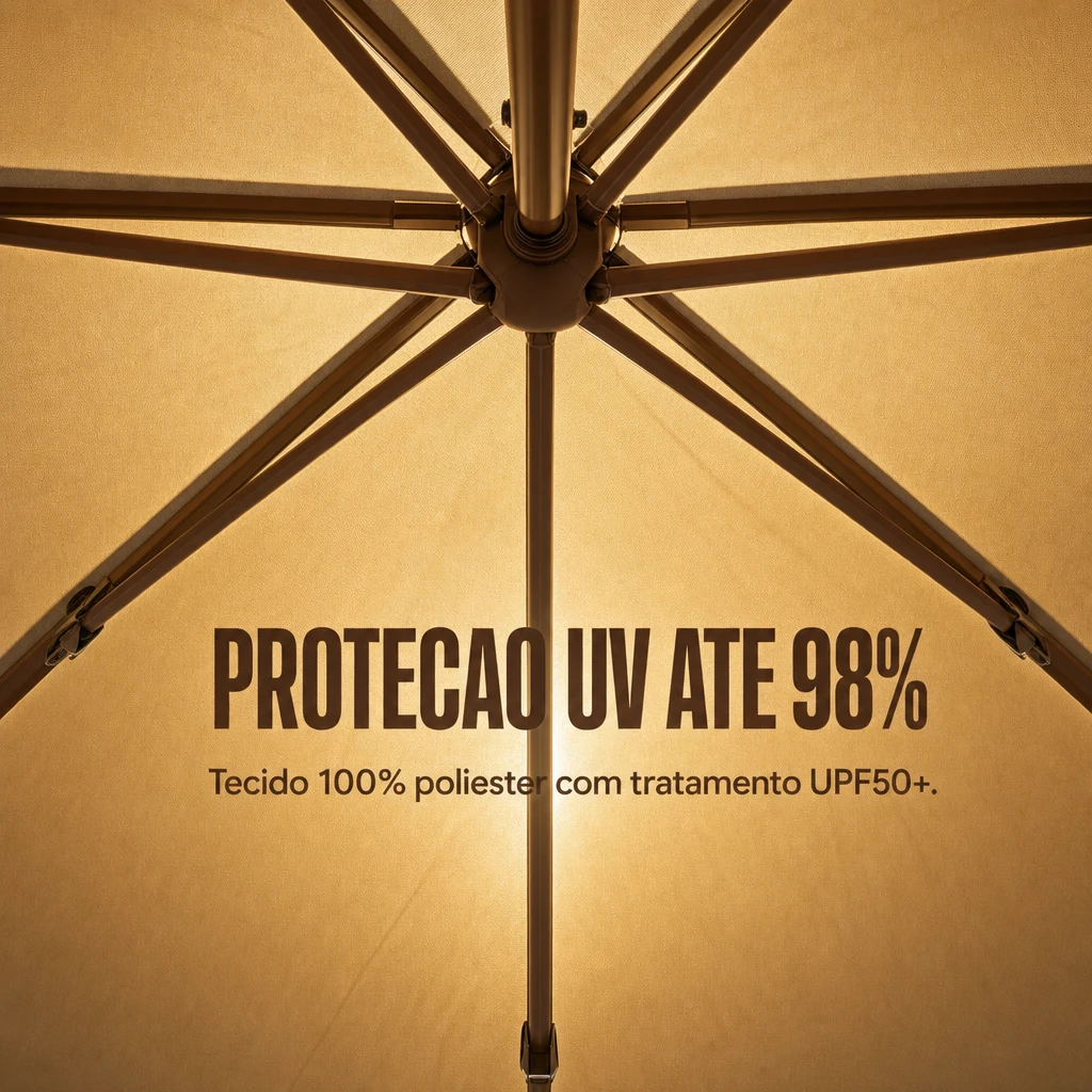 Tecido do ombrelone Sombrella com proteção UV de até 98% e UPF50+