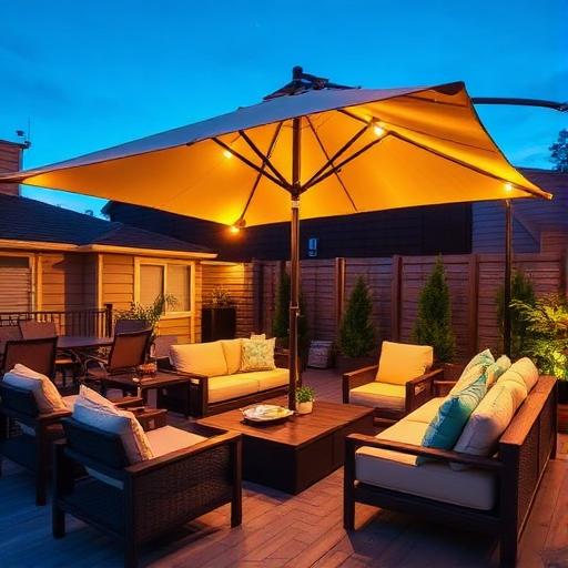 Ombrelone Sombrella em lounge