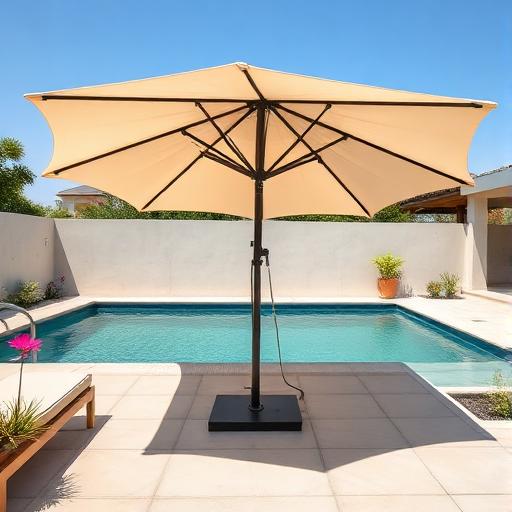 Ombrelone Sombrella em piscina